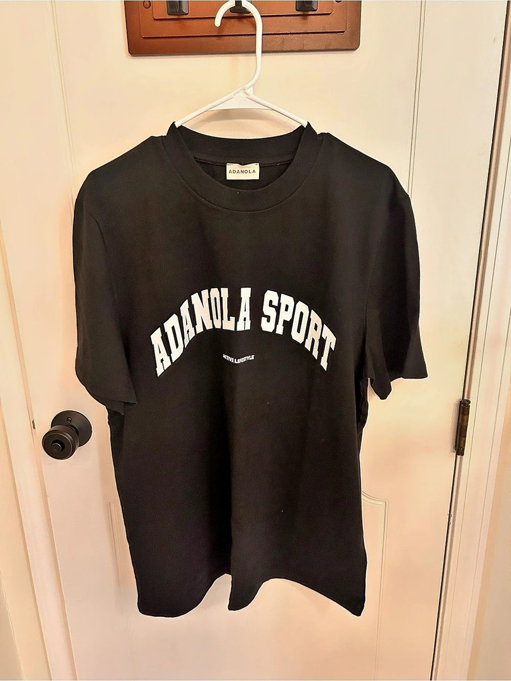 Nwot Adanola Sport Oversized T-Shirt Graphic Tee Black & White Medium